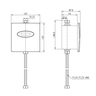 Бесконтактное смывное устройство для писсуара Project LM4657CE Lemark фото в интернет-магазине Русалия
