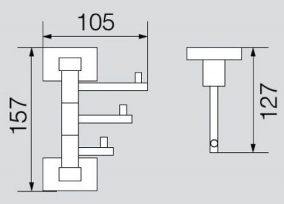 Крючок тройной поворотный VR.RMB-4935.CR Ramba Veragio фото в интернет-магазине Русалия