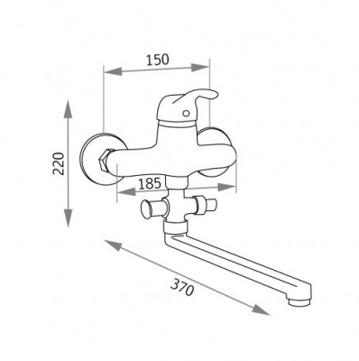 Смеситель для ванны Larutta Cromo VR.LRT-3605.CR Veragio фото в интернет-магазине Русалия