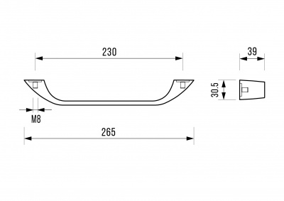 Ручки хромированные Classic/Saga/Maxima SM223 Goldman фото в интернет-магазине Русалия
