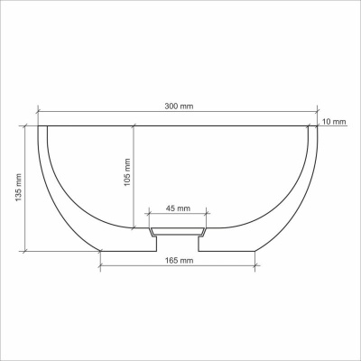 Раковина накладная бетонная Uperwood Belfast 30х30х13,5 см, круглая, черная 2092020327 фото в интернет-магазине Русалия