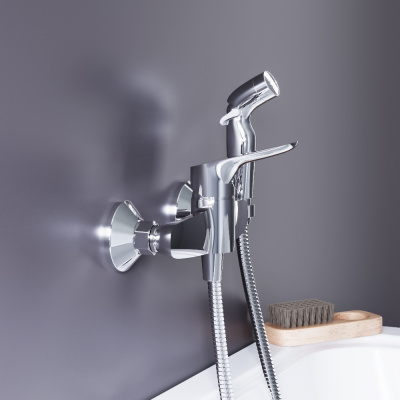 778000000 Jupiter смеситель с гигиеническим душем, хром фото в интернет-магазине Русалия