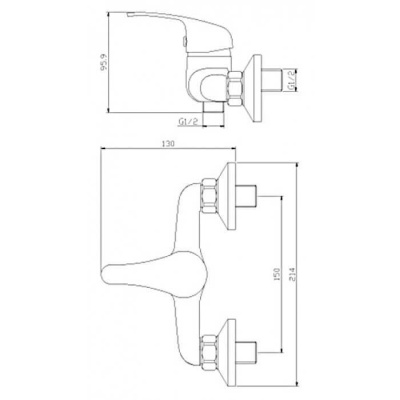 Смеситель для душа Rossinka Y (Y35-41) фото в интернет-магазине Русалия