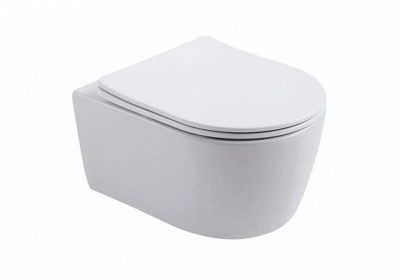 Унитаз подвесной безободковый Европа AQ1106-00 с сиденьем микролифт Aquatek фото в интернет-магазине Русалия