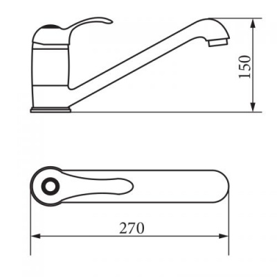 Смеситель для кухни Grazia Chromo VR.GRA-3580.CR Veragio фото в интернет-магазине Русалия