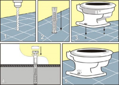 Крепёж для унитаза фото в интернет-магазине Русалия