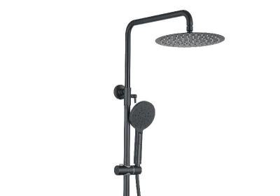 Душевая система 3jet 250мм AQUATEK, матовый черный AQ2040MB фото в интернет-магазине Русалия