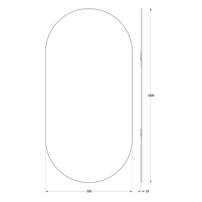 Зеркало настенное Primary EVOFORM 50х100 см, BY 0122 фото в интернет-магазине Русалия