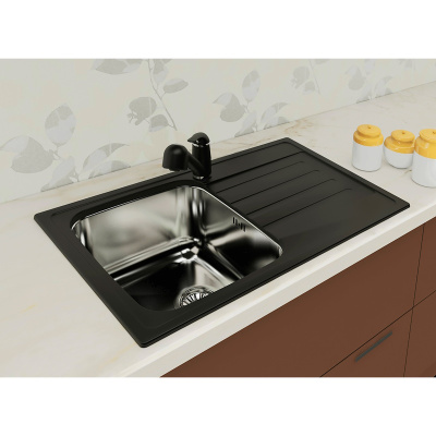 Кухонная мойка Dr. Gans ДУЭТ 26.120.B0760.411, графит фото в интернет-магазине Русалия