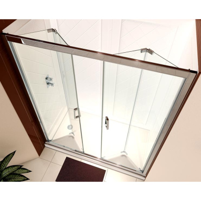 Душевая дверь RGW PA-24 (складная) 1400, стекло прозрачное, профиль хром фото в интернет-магазине Русалия
