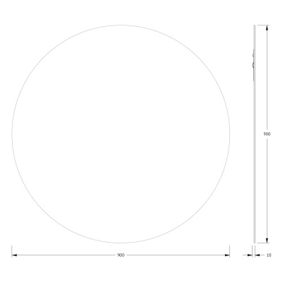 Зеркало настенное Primary EVOFORM D90 см, BY 0045 фото в интернет-магазине Русалия