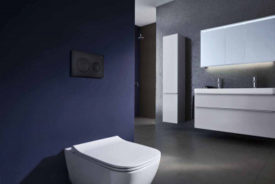 Кнопка смыва Azario двойная, черная матовая (AZ-8200-0013) фото в интернет-магазине Русалия