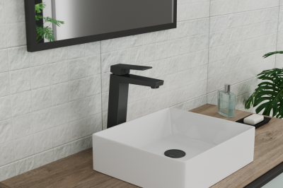 Смеситель для умывальника высокий RUSH Thira (TR3635-13Black) фото в интернет-магазине Русалия