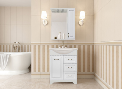 Комплект мебели для ванной Олеандр-2 65 белый Style Line фото в интернет-магазине Русалия
