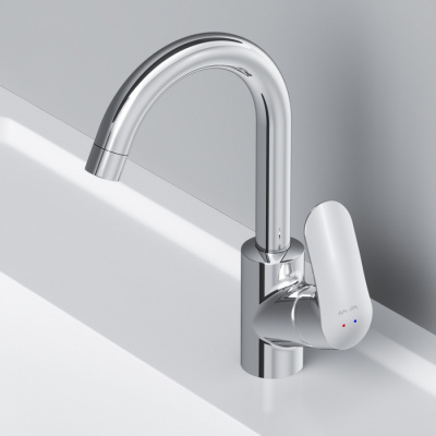 F8002700 Like, смеситель для умывальника с поворотным изливом, хром, шт. фото в интернет-магазине Русалия