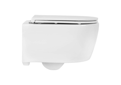 Унитаз подвесной безободковый Европа AQ1106L-00 с сиденьем микролифт Aquatek фото в интернет-магазине Русалия