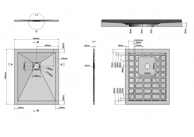 Поддон каменный прямоугольник белый (80*100*2,5) Strong GR-S180100Q Grossman фото в интернет-магазине Русалия