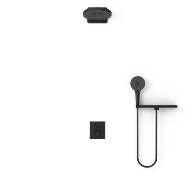 Душевой комплект Inspire VSFW-3I21T1RMB встраиваемый, термостатический, 2 режима, черный Vincea фото в интернет-магазине Русалия