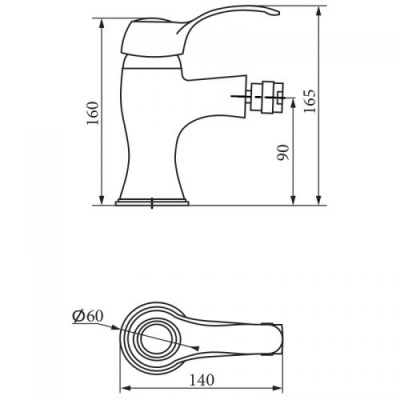 Смеситель для биде Grazia Chromo VR.GRA-3520.CR Veragio фото в интернет-магазине Русалия