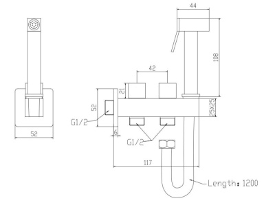 Смеситель для биде Savol (S-FXQ011W) фото в интернет-магазине Русалия