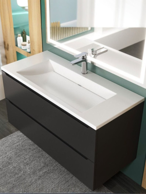 Раковина для ванной 100 см, Uperwood Infinity, белая глянцевая 45383433000 фото в интернет-магазине Русалия