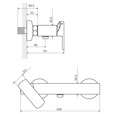 Смеситель для душа EXCELLENT Pride AREX.4008CR (хром) фото в интернет-магазине Русалия