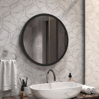 Зеркало с подсветкой Infinity Black d600 датчик движения, ореольная подсветка ЗЛП3017 Continent фото в интернет-магазине Русалия