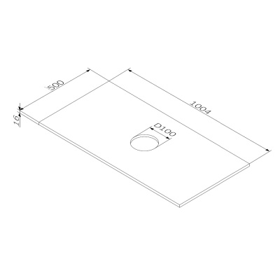 M8FST1000OF Func, Столешница, 100 см, цвет дерево текстурир-ое Am.Pm фото в интернет-магазине Русалия