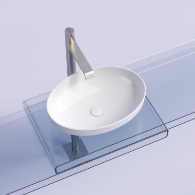 Умывальник чаша накладная овальная Element 502*363*145мм CN6056 Ceramica Nova фото в интернет-магазине Русалия