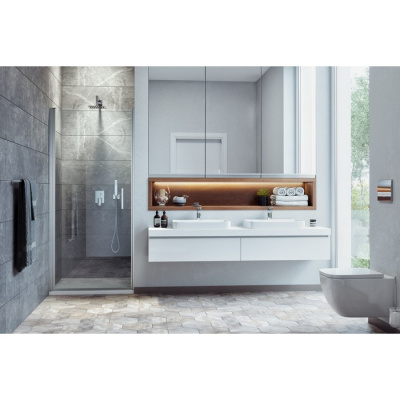 Душевая дверь EXCELLENT Mazo 80 см (хром) фото в интернет-магазине Русалия