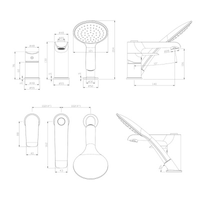 Смеситель для ванны Rossinka W (W40-39) фото в интернет-магазине Русалия