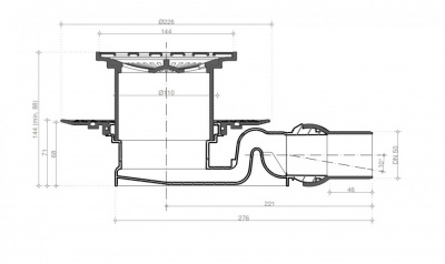 Точечный трап Pestan Confluo Standard 15х15 Tide (13000004) фото в интернет-магазине Русалия