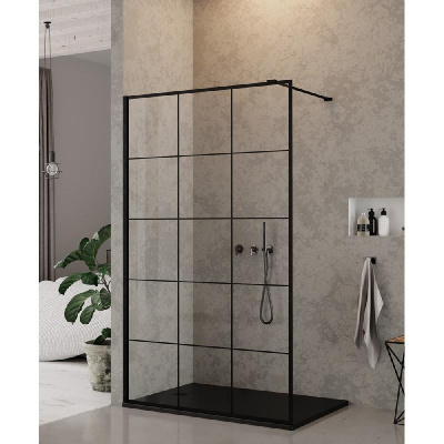 Душевое ограждение NEW TRENDY NEW MODUS BLACK 140x200 EXK-5552 (черный) фото в интернет-магазине Русалия