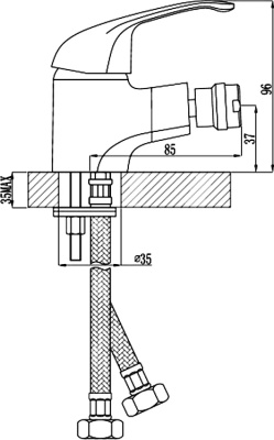 Смеситель для биде Rossinka A (A35-51) фото в интернет-магазине Русалия