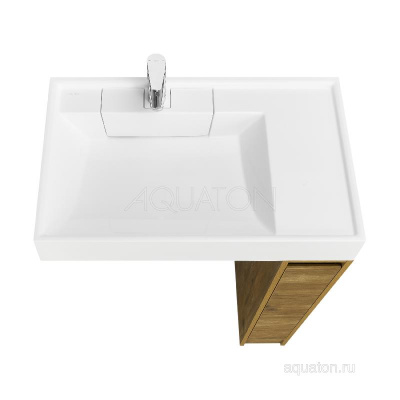 Тумба под раковину AQUATON Лондри 20 Дуб Рустикальный без фасада 1A267101LHDR0 фото в интернет-магазине Русалия