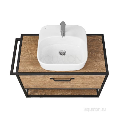 Тумба под раковину AQUATON Лофт Фабрик 80 дуб кантри 1A242401LTDY0 фото в интернет-магазине Русалия