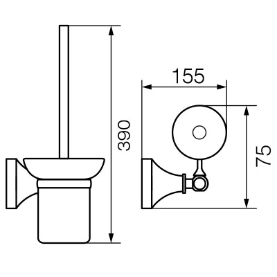 Ершик настенный VR.GIL-6490.DO Gialetta Dorato Veragio фото в интернет-магазине Русалия