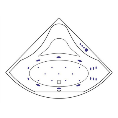 Гидромассажная ванна EXCELLENT Glamour 150x150 "ULTRA" (хром) WAEX.GLA15.ULTRA.CR фото в интернет-магазине Русалия