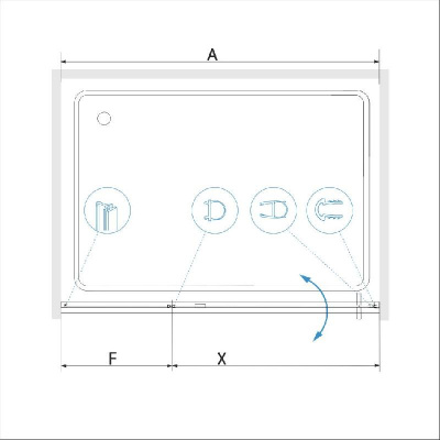Душевая дверь RGW SV-03B 100 см, стекло прозрачное, профиль черный фото в интернет-магазине Русалия