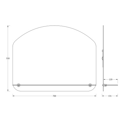 Зеркало настенное с полочкой Optima EVOFORM 60х50 см, BY 0517 фото в интернет-магазине Русалия