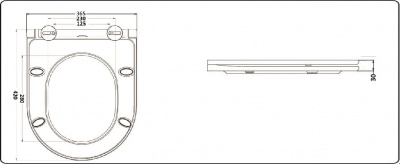 Унитаз 1219A с сиденьем микролифт Ceramalux фото в интернет-магазине Русалия