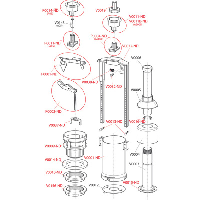 Сливная арматура для унитаза A2000 CHROM Alcaplast фото в интернет-магазине Русалия