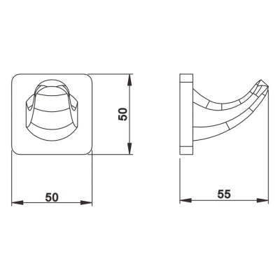 Крючок для ванной комнаты Rose RG1511H, черный фото в интернет-магазине Русалия
