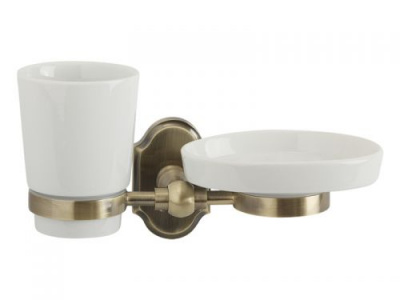 Стакан с мыльницей настенный VR.STD-7743.BR Stanford Bronzo Veragio фото в интернет-магазине Русалия