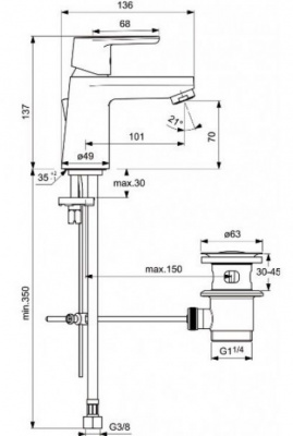 Комплект смесителей Vito B1132AA Ideal Standard фото в интернет-магазине Русалия