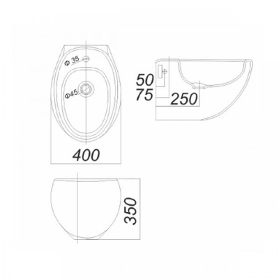 Биде подвесное Ringo RNGSLBI01 Sanita Luxe фото в интернет-магазине Русалия