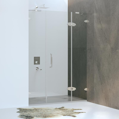 Душевая дверь RGW SA-01 1400, стекло прозрачное, профиль хром-красный фото в интернет-магазине Русалия