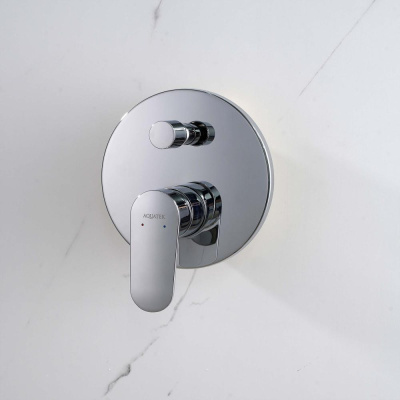 AQ1846CR НИКА смеситель для ванны (внешняя и скрытая часть) Aquatek фото в интернет-магазине Русалия