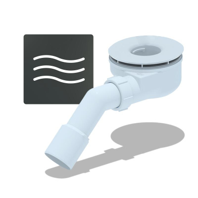 Сифон для душевых поддонов RGW E351C-01 90 мм графит, волна фото в интернет-магазине Русалия