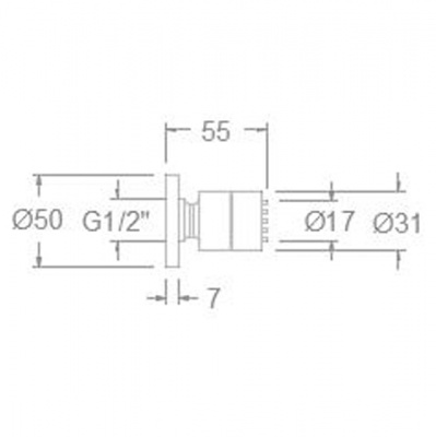 Излив душевой потолочный из нержавеющей стали HIDROTERAPIA 9873  Ramon Soler фото в интернет-магазине Русалия
